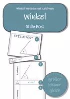 Vorschau - Stationenlernen - Winkel messen und zeichnen – Stille Post (Mathematikspiel) - Deckblatt