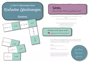 Vorschau - Stationenlernen - Einfache Gleichungen - Domino (Legespiel) - Seite 2