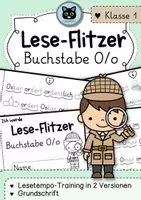 Vorschau - Fördermaterial/Inklusion - Lese-Flitzer | Buchstabe O/o | Lesetempo-Training | Grundschrift - Deckblatt