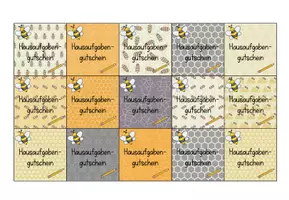 Vorschau - Anderer Materialtyp - Hausaufgabengutscheine Bienenklasse - Seite 1