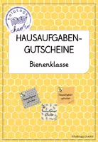 Vorschau - Anderer Materialtyp - Hausaufgabengutscheine Bienenklasse - Deckblatt