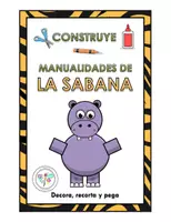Vista previa - Manualidades / Dibujos para colorear - MANUALIDADES CONSTRUYE SABANA HIPOPOTAMO - Portada