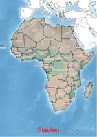 Vorschau - Poster - Afrikakarte Afrikanische Staaten Karte - Deckblatt