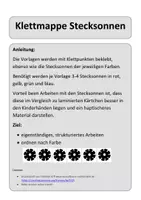 Vorschau - Arbeitsblätter - Klettmappe Farben Stecksonnen TEACCH - Seite 1