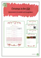 Vorschau - Unterrichtsreihen - CHRISTMAS IN THE USA - Stationenarbeit - Deckblatt