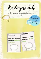 Vorschau - Anderer Materialtyp - Kindergespräch: Erinnerung - Deckblatt