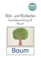 Vorschau - Bildkarten - Bild- und Wortkarten Buchstabeneinführung "B" - Deckblatt