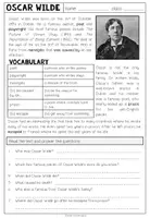 Vista previa - Hojas de trabajo - Oscar Wilde - Reading Comprehension - página 1