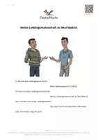 Vorschau - Arbeitsblätter - Deutschfuchs A1 - 38 - Meine Lieblingsmannschaft ist Real Madrid. - Deckblatt