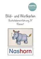 Vorschau - Bildkarten - Bild- und Wortkarten Buchstabeneinführung "N" - Deckblatt