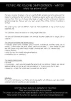 Vorschau - Arbeitsblätter - WINTER - PICTURE AND READING COMPREHENSION - Seite 2