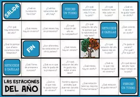 Vista previa - Juegos / Gamificación - LAS ESTACIONES DEL AÑO - Juego de mesa de conversación - página 1