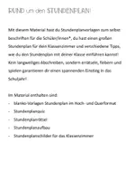 Vorschau - Anderer Materialtyp - Stundenplan: Schilder und Tipps - Seite 1