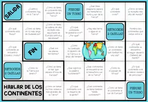 Vista previa - Juegos / Gamificación - LOS CONTINENTES - Juego de mesa de conversación - página 1