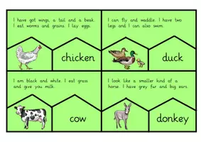 Vorschau - Bildkarten - Legepuzzle Farm animals - Seite 3