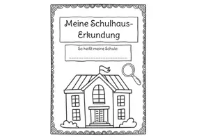 Vorschau - Spiele - Schulhauserkundung / Schulhaus-Rallye (Lapbook-Vorlage, versch.Varianten enthalten) - Seite 1
