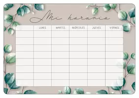 Vista previa - Elementos para la creación de materiales - Horarios de clases y plantillas - página 3