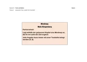 Vorschau - Arbeitsblätter - Lektüre "tschick": Mindmap zur Person Maik Klingenberg - Deckblatt