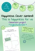Vorschau - Arbeitsblätter - Happiness clover garland "This is happiness for us" - Classroom project (Englischunterricht) - Deckblatt