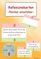 Vorschau - Arbeitsblätter - Reflexionskarten - flexibel einsetzbar, mit Word-Datei - Deckblatt