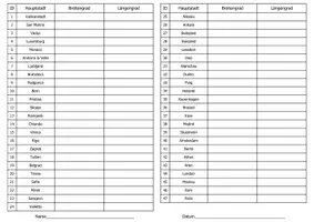 Vorschau - Arbeitsblätter - Geografische Koordinaten Europa Karte mit Arbeitsblatt - Seite 2