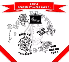 Vorschau - Mal- und Bastelvorlagen - Belohnungs Stempeln ENG 3./ Reward Stickers 3. - Deckblatt