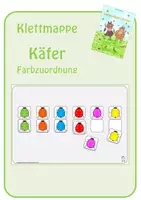 Vorschau - Stationenlernen - Klettmappe Käfer (Probeexemplar) gratis - Deckblatt