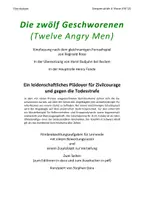 Vorschau - Arbeitsblätter - Die zwölf Geschworenen - Plädoyer für Zivilcourage - Deckblatt