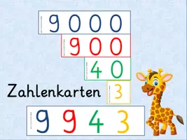 Vorschau - Bildkarten - Zahlenkarten von 0 bis 9999 - Seite 1