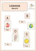 Vorschau - Arbeitsblätter - Lesedose Anlaute - Montessori - Deckblatt