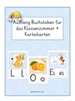 Vorschau - Präsentationen/Tafelbilder - Aushang Buchstaben für das Klassenzimmer + Karteikarten - Deckblatt