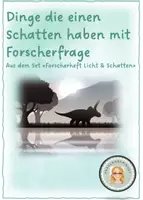 Vorschau - Arbeitsblätter - Licht und Schatten: Forscherfrage zur Grösse des Schattens - Deckblatt