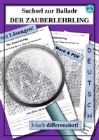 Vorschau - Arbeitsblätter - Suchsel zur Ballade DER ZAUBERLEHRLING von Goethe - als Word & PDF - Deckblatt