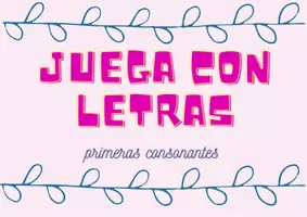 Vista previa - Hojas de trabajo - JUEGO PRIMERAS CONSONANTES - Portada