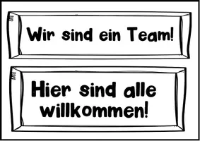 Vorschau - Mal- und Bastelvorlagen - kooperatives Poster, Klassengemeinschaft, Teambuilding, Respekt und Toleranz, Schuljahresbeginn - Seite 2