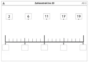 Vorschau - Arbeitsblätter - 4 Zahlenstrahl Arbeitsblätter ZR 20 (zweifachdifferenziert) - Seite 2