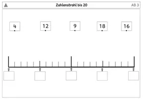 Vorschau - Arbeitsblätter - 4 Zahlenstrahl Arbeitsblätter ZR 20 (zweifachdifferenziert) - Seite 3
