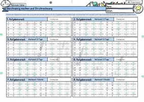 Vorschau - Arbeitsblรคtter - Bruchrechnung - Aufgabensnack - Gleichnamig machen Strichrechnung - Seite 3