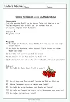 Vorschau - Arbeitsblätter - Heimische Bäume - Kreuzworträtsel - Seite 1