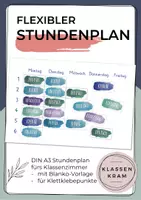 Vorschau - Poster - Flexibler Stundenplan fürs Klassenzimmer (bearbeitbar) - Deckblatt