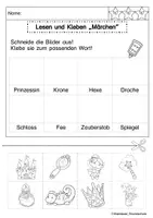 Vorschau - Arbeitsblätter - Lesen und Kleben Märchen - Seite 3