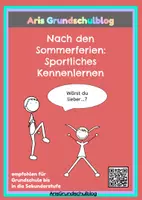 Vorschau - Arbeitsblätter - Sportliches Kennenlernen nach den Ferien - Deckblatt