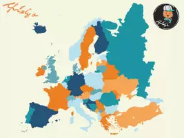 Vorschau - Stationenlernen - Sprachfördern - Europareise (Länder Europas) - Europa - Deckblatt