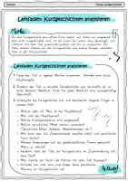 Vorschau - Arbeitsblätter - Leitfaden: Eine Kurzgeschichte analysieren (+ Zitierhilfe) - Seite 1