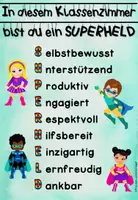 Vorschau - Poster - In diesem Klassenzimmer - Poster für deine Superheldenklasse - Deckblatt