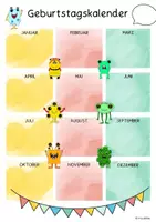 Vorschau - Mal- und Bastelvorlagen - Klassenmotto Monster Monsterklasse Geburtstagskalender - Seite 2