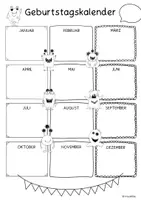 Vorschau - Mal- und Bastelvorlagen - Klassenmotto Monster Monsterklasse Geburtstagskalender - Seite 3