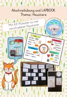 Vorschau - Arbeitsblätter - Lapbook Haustiere + Abschreibübung/Laufdiktat - Deckblatt