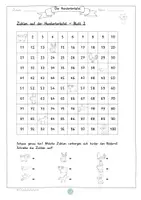 Vorschau - Arbeitsblätter - Zahlen auf der Hundertertafel / Hunderterfeld Klasse 2 - Seite 3