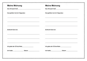 Vorschau - Arbeitsblätter - Bewertungsbögen Hörspiel & Hörbuch! - Seite 3